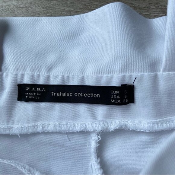 Zara Paperbag Waist High Waist White  Shorts - Picture 7 of 14